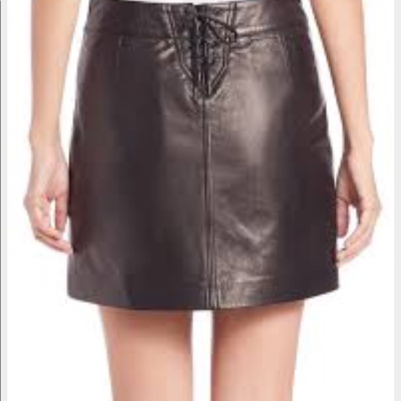 Ralph Lauren Moto lambskin leather skirt - Picture 7 of 7